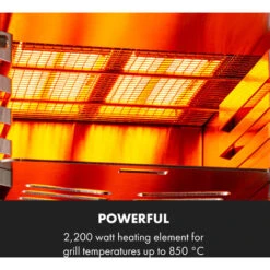Klarstein Hannibal High-Temperature Grill Indoor 2,200W 850 ° C Stainless Steel Black -Outlet Klarstein Devices Store 33503366 4