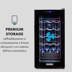 Klarstein Shiraz 15 Slim Uno Wine Fridge 44l Touch Control Panel 5-18°C -Outlet Klarstein Devices Store 33503464 5