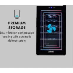 Klarstein Shiraz 24 Uno Wine Refrigerator 63 Litres 24 Bottles Touch Control Panel 5-18°C -Outlet Klarstein Devices Store 33503501 5