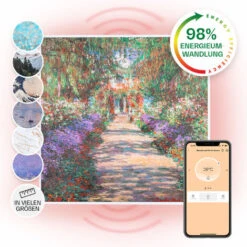 Klarstein Wonderwall Air Art Smart Infrared Heater 60x60cm 350W App Garden Path