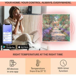 Klarstein Wonderwall Air Art Smart Infrared Heater 60x60cm 350W App Garden Path -Outlet Klarstein Devices Store 33503507 3