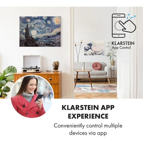 Klarstein Wonderwall Air Art Smart Infrared Heater 80x60cm 500W Starry Night 2 Klarstein Wonderwall Air Art Smart Infrared Heater 80x60cm 500W Starry Night - Image 2