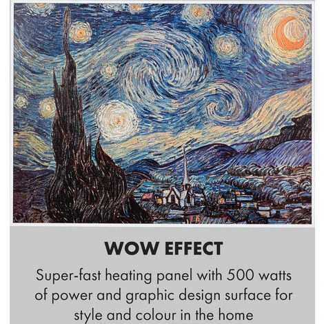 Klarstein Wonderwall Air Art Smart Infrared Heater 80x60cm 500W Starry Night 5 Klarstein Wonderwall Air Art Smart Infrared Heater 80x60cm 500W Starry Night - Image 5