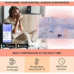 Klarstein Wonderwall Air Art Smart Infrared Heater 120x60cm 700W App Sunrise -Outlet Klarstein Devices Store 33503527 3