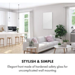 Klarstein Crystal Wall Infrared Heater 100x60cm 600W Weekly Timer IP54 White -Outlet Klarstein Devices Store 33503535 3