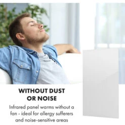 Klarstein Crystal Wall Infrared Heater 100x60cm 600W Weekly Timer IP54 White -Outlet Klarstein Devices Store 33503535 5