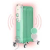 Klarstein Thermaxx Retroheat Oil Radiator 2000W Floor Rollers Green