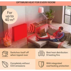 Klarstein Thermaxx Retroheat Oil Radiator 2000W Floor Rollers Taupe -Outlet Klarstein Devices Store 33503545 5