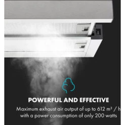 Klarstein Viola Extractor Hood Stainless Steel 59.6 Cm 612m³ / H EEC A Silver -Outlet Klarstein Devices Store 33596672 4