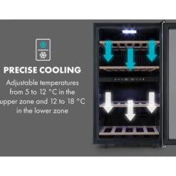 Klarstein Vinamour 45 Duo Wine Refrigerator 2 Zones 118 Ltr / 45 Fl 5-18 °C -Outlet Klarstein Devices Store 33765732 5