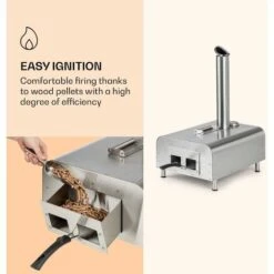 Klarstein Diavolo, Pizza Pellet Oven, Includes Pizza Stone, Thermometer, Stainless Steel -Outlet Klarstein Devices Store 35493162 4