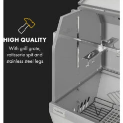 Klarstein Sauenland Pro XL, Suckling Pig Grill, Rotary Spit, 15W, 4 Rollers, Stainless Steel -Outlet Klarstein Devices Store 39392490 3