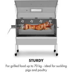 Klarstein Sauenland Pro XL, Suckling Pig Grill, Rotary Spit, 15W, 4 Rollers, Stainless Steel -Outlet Klarstein Devices Store 39392490 4