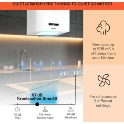Klarstein Kronleuchter Smart, Island Hood, 595m³ / H, App Control, LED Panel -Outlet Klarstein Devices Store 39501053 3
