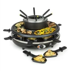 Klarstein Fonduelette Raclette And Fondue 1350W 1 Litre 38 Cm Ø For 8 Persons