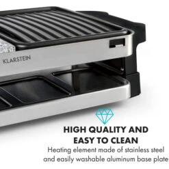 Klarstein Sirloin Raclette 1500W Aluminum / Stone 8 People LED -Outlet Klarstein Devices Store 46461213 3