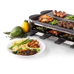Klarstein Tenderloin 50/50 Raclette Grill 1200W 8 Persons Natural Stone -Outlet Klarstein Devices Store 46531497 5