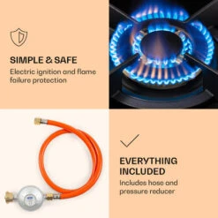 Klarstein Goldflame Gas Hob 1 Wok Burner Glass Ceramic -Outlet Klarstein Devices Store 51308740 5