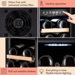 Klarstein Vinovilla 17 Built-In Duo Vilhelmine Edition Wine Fridge 17 Bottles 3-Colour Glass Door -Outlet Klarstein Devices Store 87106525 5