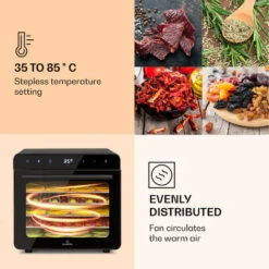 Klarstein Shaftesbury Dehydrator 700W Timer Function 35-85°C Digital Touch Display 8 Klarstein Shaftesbury Dehydrator 700W Timer Function 35-85°C Digital Touch Display -Outlet Klarstein Devices Store 88716596 4