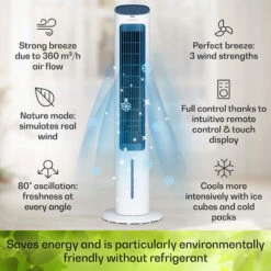 Klarstein Mistral 5-in-1 Air Cooler Fan Humidifier Ioniser 360 M³/h Remote Control -Outlet Klarstein Devices Store 88884637 3