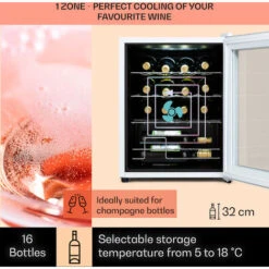 Klarstein Shiraz 16 Quartz Wine Fridge 42l Touch Control Panel 160 W 5-18 °C -Outlet Klarstein Devices Store 92512589 3