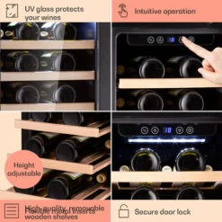 Klarstein Vinovilla 29 Built-In Wine Fridge 81 L / 29 Bottles 1 Zone Glass Door Stainless Steel -Outlet Klarstein Devices Store 92526667 5