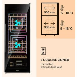 Klarstein Barossa 54 Duo Wine Refrigerator 2 Zones 148 Litres 54 Bottles Touch Display -Outlet Klarstein Devices Store 92536109 3