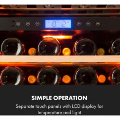 Klarstein Vinovilla 43 Built-In Duo Onyx Edition Wine Fridge 129 Litres 43 Bottles 2 Zones -Outlet Klarstein Devices Store 93825058 4