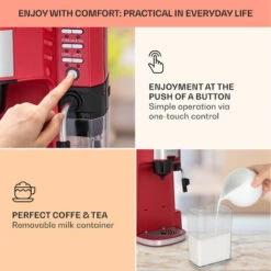 Klarstein Baristomat 2-in-1 Fully Automatic Coffee & Tea Maker Milk Foam 6 Programmes -Outlet Klarstein Devices Store 93944864 3
