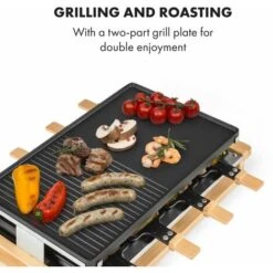 Klarstein Tournedo, Raclette, 1200W, Cast Aluminium, 8 People, Wood Decor -Outlet Klarstein Devices Store 93945558 3