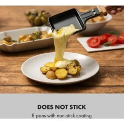 Klarstein Tournedo, Raclette, 1200W, Cast Aluminium, 8 People, Wood Decor -Outlet Klarstein Devices Store 93945558 4