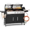 Klarstein Kingsville 4.1 Combo Grill Gas + Coal 13.7 KW 4+1 Burners Height Adjustable