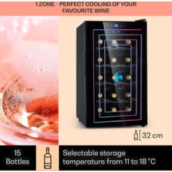 Klarstein Barolo 15 Uno Wine Fridge 48 Ltr 15 Bottles 11-18°C SingleZone -Outlet Klarstein Devices Store 95234536 3
