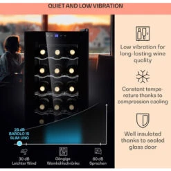 Klarstein Barolo 15 Uno Wine Fridge 48 Ltr 15 Bottles 11-18°C SingleZone -Outlet Klarstein Devices Store 95234536 4