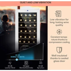 Klarstein Shiraz 28 Uno Wine Fridge 74 Litres 28 Bottles Touch Control Panel 5-18°C -Outlet Klarstein Devices Store 96265751 4
