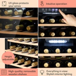 Klarstein Barossa 29 Duo Wine Refrigerator 29 Bottles 80 Litres 2 Zones Push-button Control -Outlet Klarstein Devices Store 96529626 5