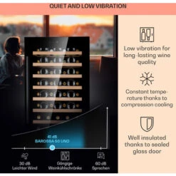 Klarstein Barossa 50 Uno Wine Refrigerator 1 Zone 120 Litres / 50 Bottles Touch Display -Outlet Klarstein Devices Store 96685167 4