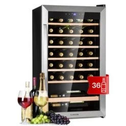 Klarstein Vinamour 32 Uno Wine Fridge 1 Zone 95 L / 36 Bottles 4-18°C Touch