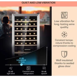 Klarstein Vinamour 32 Uno Wine Fridge 1 Zone 95 L / 36 Bottles 4-18°C Touch -Outlet Klarstein Devices Store 96890172 4