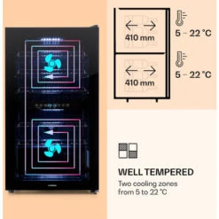 Klarstein Klarstein Shiraz 29 Duo Wine Fridge 2 Zones 80L/29 Bottles 5-22°C Touch Black -Outlet Klarstein Devices Store 96893959 3