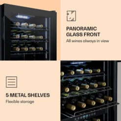 Klarstein Klarstein Shiraz 29 Duo Wine Fridge 2 Zones 80L/29 Bottles 5-22°C Touch Black -Outlet Klarstein Devices Store 96893959 4