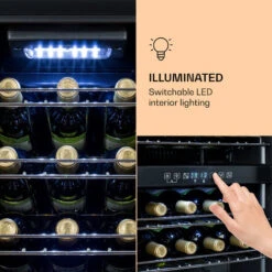 Klarstein Klarstein Shiraz 29 Duo Wine Fridge 2 Zones 80L/29 Bottles 5-22°C Touch Black -Outlet Klarstein Devices Store 96893959 5