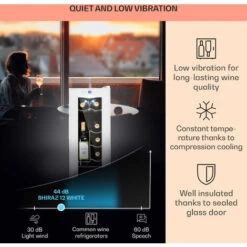 Klarstein Shiraz 12 Slim Uno Wine Fridge 32l/12 Bottles Touch 85 W 5-18 °C LED -Outlet Klarstein Devices Store 97186125 4
