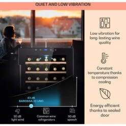 Klarstein Barossa 32 Uno Wine Refrigerator 1 Zone 95 Litres / 36 Bottles Touch Display -Outlet Klarstein Devices Store 97224449 4