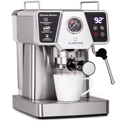 Klarstein Libeica Espresso Machine 19 Bar Approx. 10 Cups 1.8 Litres Milk Foam 1 Klarstein Libeica Espresso Machine 19 Bar Approx. 10 Cups 1.8 Litres Milk Foam