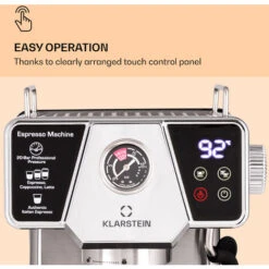 Klarstein Libeica Espresso Machine 19 Bar Approx. 10 Cups 1.8 Litres Milk Foam 7 Klarstein Libeica Espresso Machine 19 Bar Approx. 10 Cups 1.8 Litres Milk Foam -Outlet Klarstein Devices Store 97224492 3