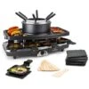 Klarstein Entrecôte 2-in-1 Raclette Grill & Fondue Natural Stone 1100W 8 Persons Coasters