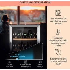 Klarstein Vinamour 66 Duo Wine Fridge 2 Zones 204 L / 79 Bottles 5-18°C Touch -Outlet Klarstein Devices Store 97224518 4