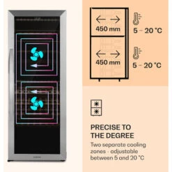 Klarstein Klarstein Vinamour 77 Duo Wine Fridge 191 Litres 5 - 20 °C 2 Cooling Zones -Outlet Klarstein Devices Store 98518474 4